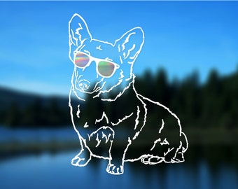 Welsh Corgi Decal FULL BODY, Dog, Vinyl Decal, Car Decal, Bumper Sticker, 5" decal
