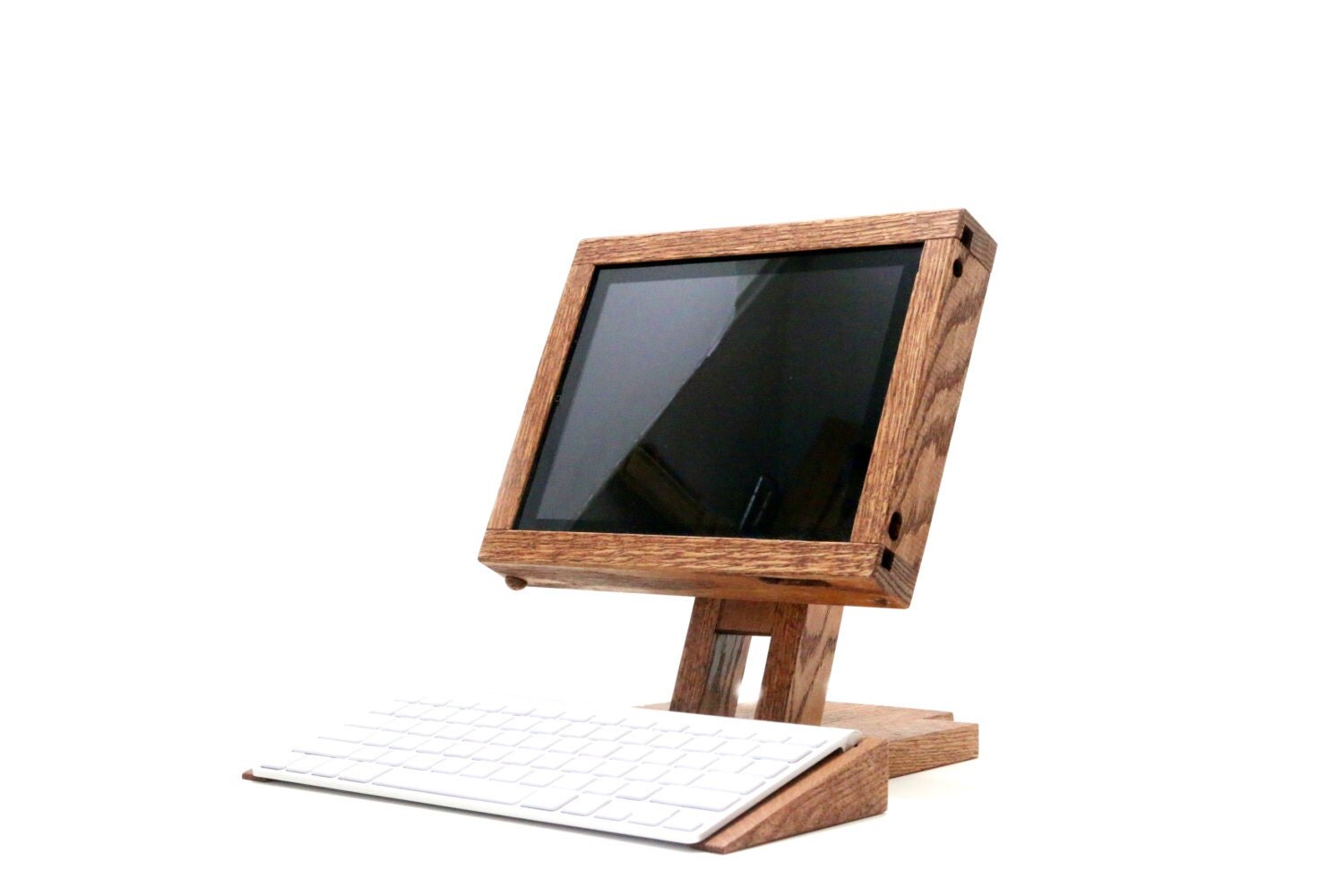 iPad Stand with Keyboard Attachment: iPad POS Stand by WoodWarmth