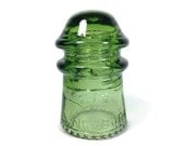 Vintage Emerald Green Glass Insulator - Lynchburg No. 10 Insulator - Lynchburg Insulator CD 106