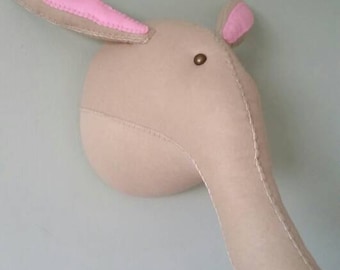 ARCHIBALD AARDVARK - Faux Taxidermy Felt Wall Mounted Animal Head