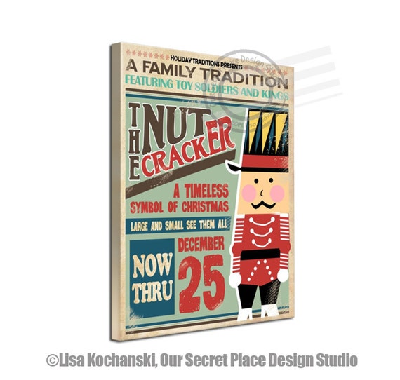 Nutcracker Canvas Art Nutcracker Wall Decor Christmas Home