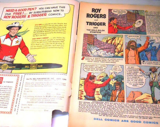 Roy Rogers Comic Book Vol. 1 No. 106, Oct. 1956 Dell Vintage Comics