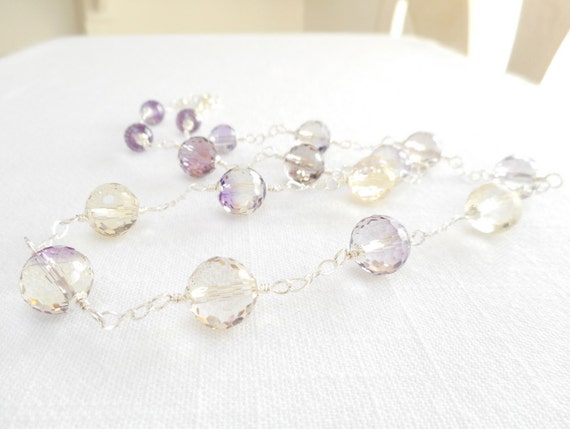 Ametrine Gemstone Necklace Genuine Gemstone Sterling Silver