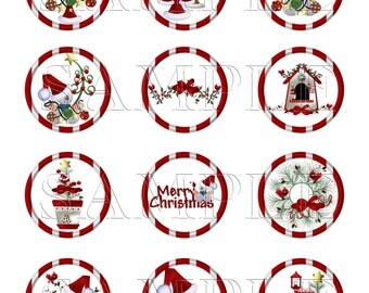 HoHo Huggables Printable 2 inch Cupcake Toppers or Favor Tags,Digital Download,DIY Printable