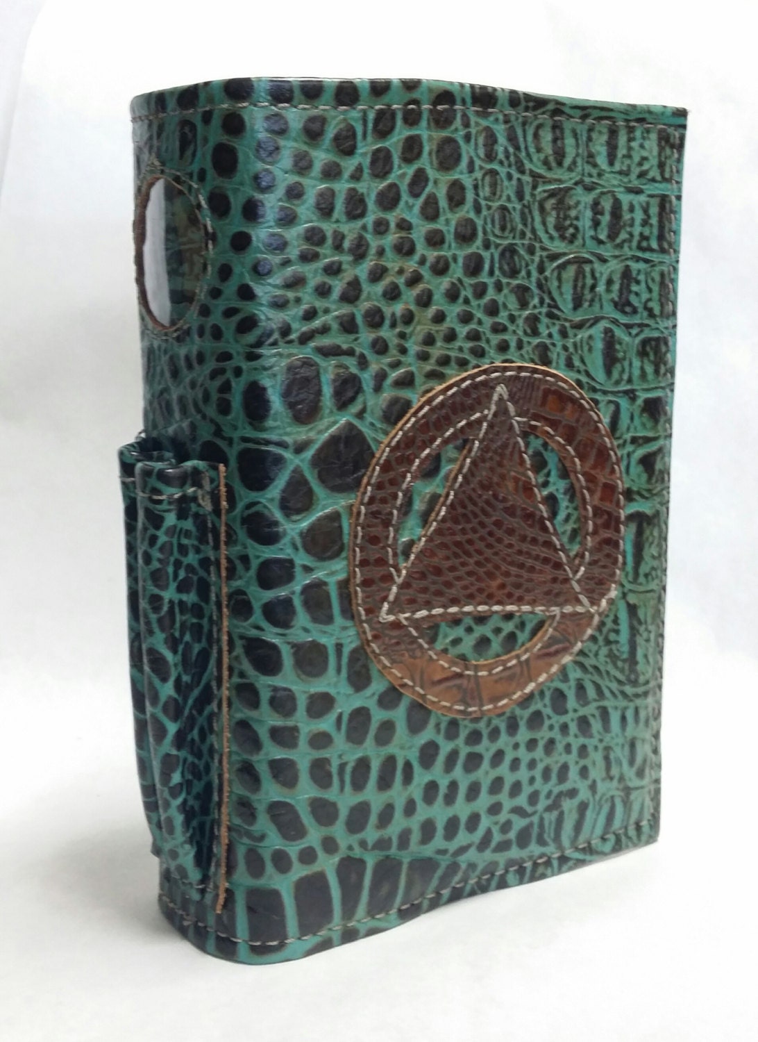 leather AA Alcoholics Anonymous Big Book and 12&12 book cover