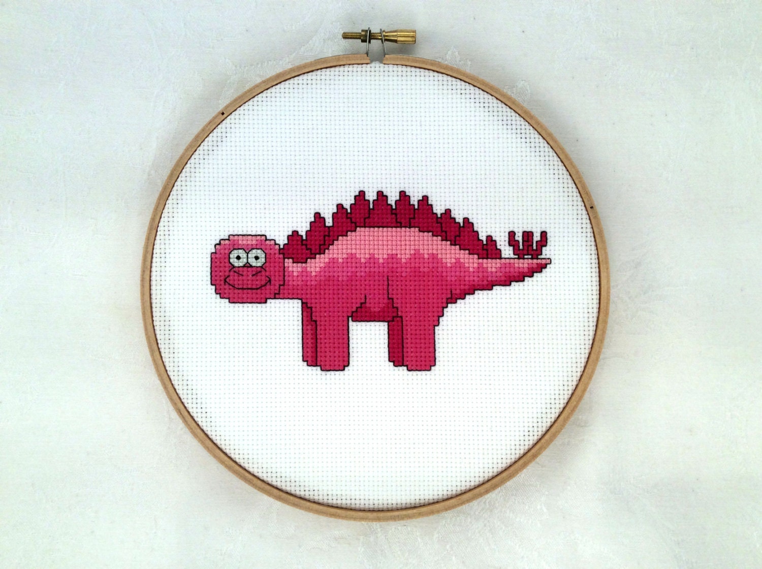 Stegosaurus cross stitch pattern dinosaur needlepoint