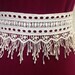 Cotton Lace trim by the yard, 1 yard cream fringe lace, cotton tassel fringe - DIY supplies/lace and trims/fringes/supplies