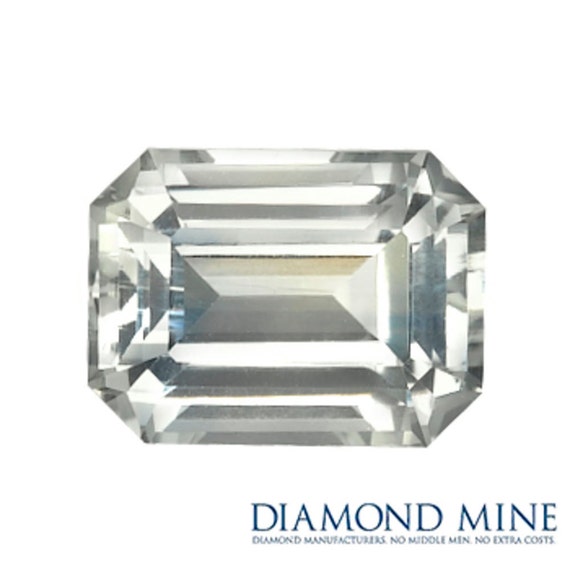 emerald cut white sapphire emerald cut white sapphire