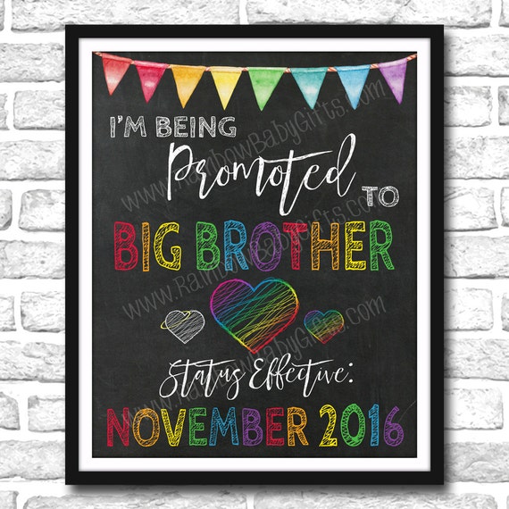Double Rainbow Baby Pregnancy Announcement - I'm Being Promoted To Big Brother