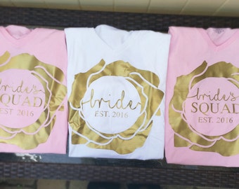 bride squad t shirt