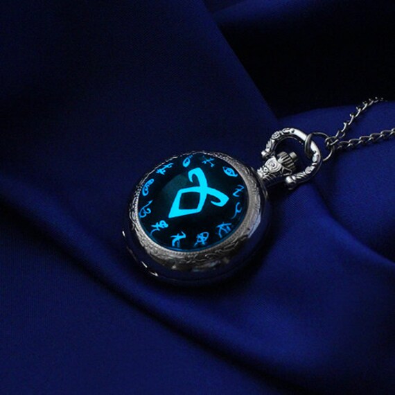 Glow in the Dark Rune Pocket Watch Glow in the Dark Jewelry