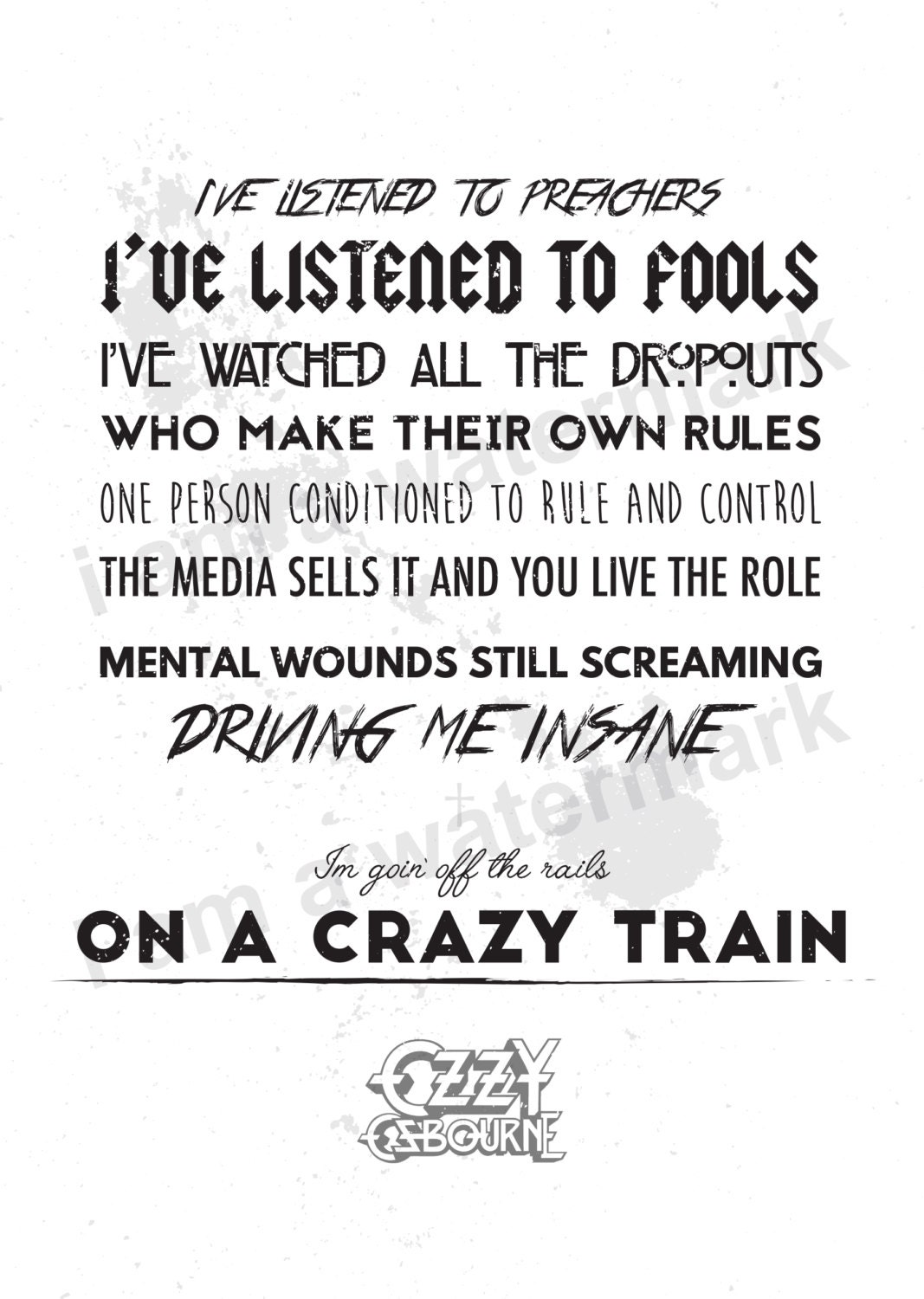 does ozzy osbourne song crazy train