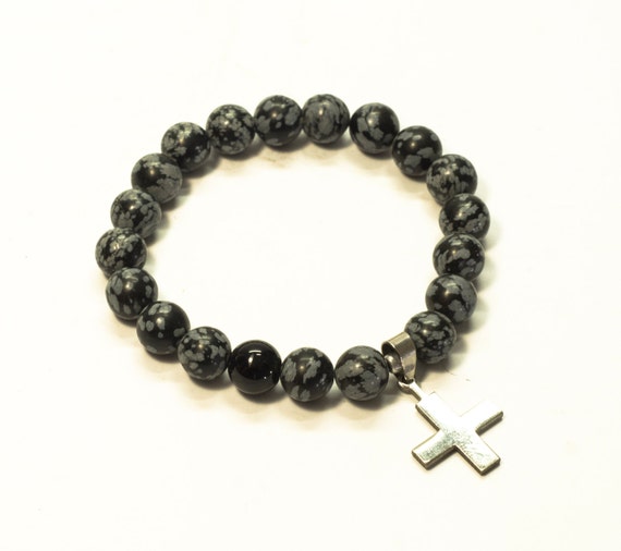 Men's Religion bracelet Men Cross bracelet Men by MensMassive