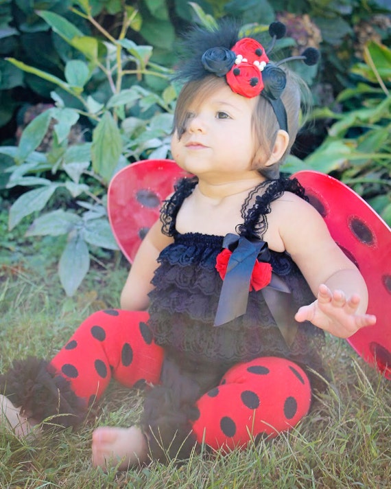 Ladybug Costume Set/Romper/Leg Warmers by SoSweetBabyBoutique2