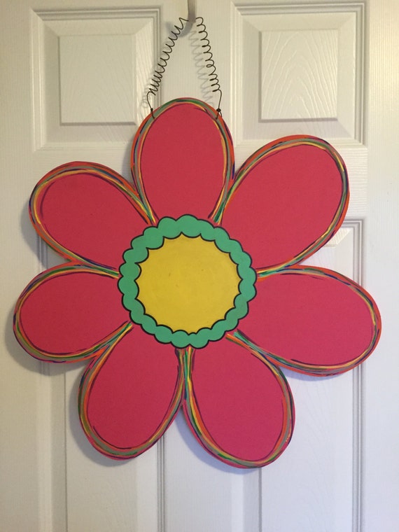 Single Flower Door Hanger by CrazyArtTeacherLady on Etsy