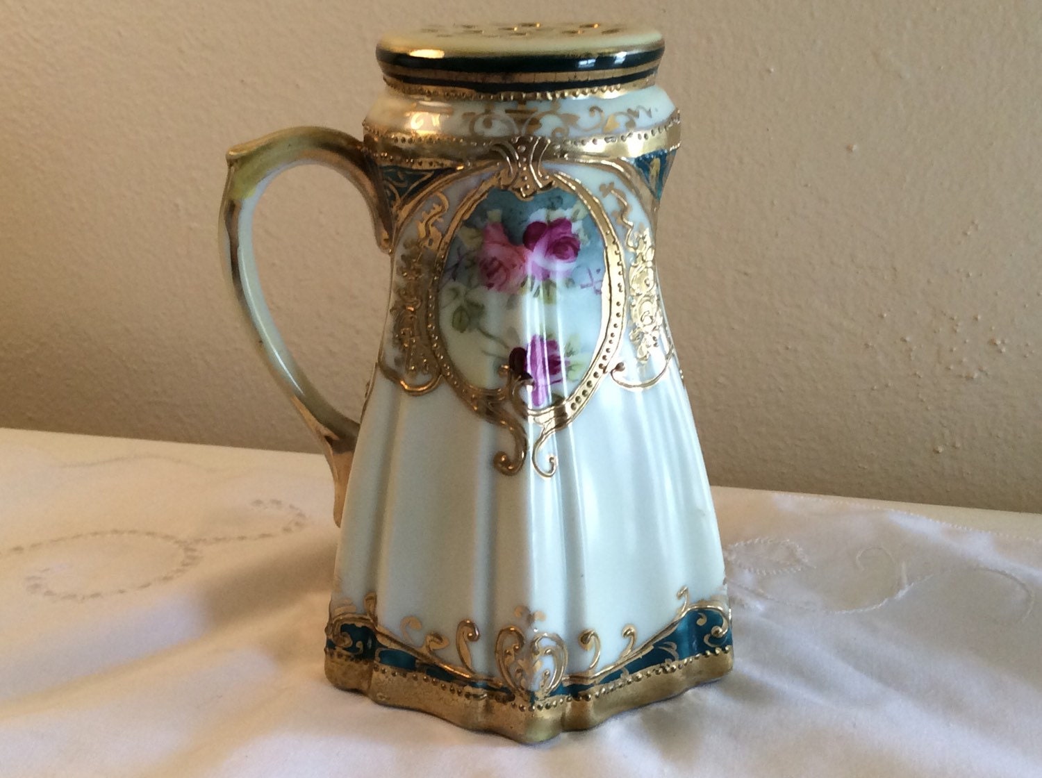 antique handpainted nippon sugar shaker muffineer