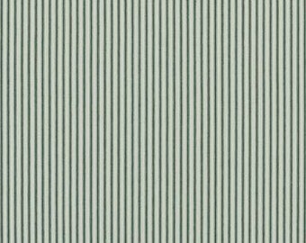 Navy Woven Ticking Stripe Upholstery Fabric for Slipcovers, Cushions and Pillows Price Per Yard