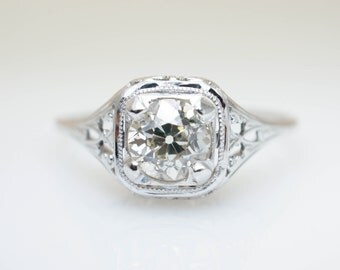 Antique engagement rings thin band