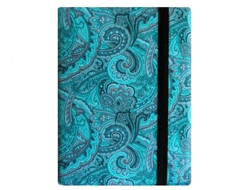 Kindle Case, Kindle Paperwhite Cover, Kindle 6 7 8 Cover, Kindle Voyage, Amazon Kindle Fire HD 6 7 8, Nook Glowlight, Turquoise Paisley Gray