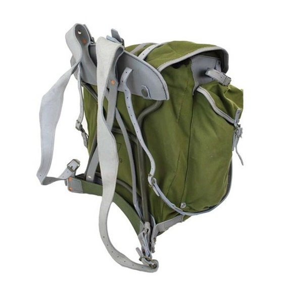 Authentic Norwegian army backpack rucksack bag military metal