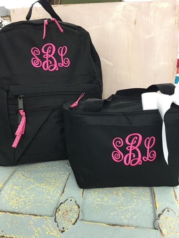 Monogrammed backpack monogrammed lunch box lunch tote