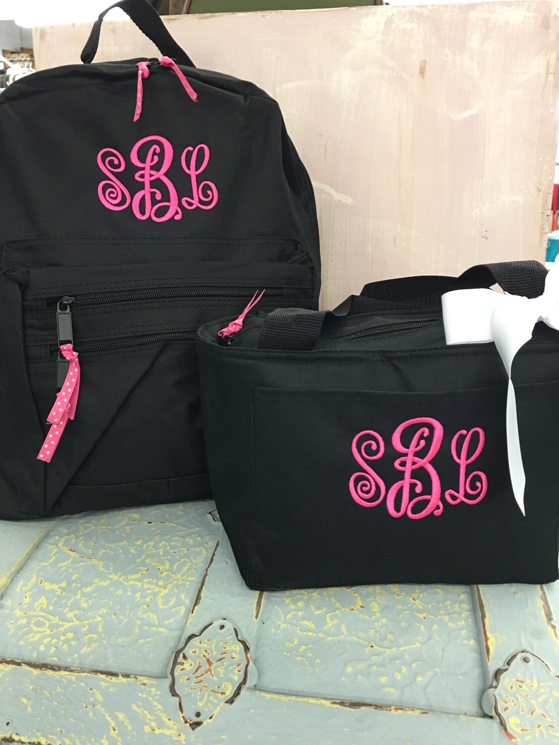 Monogrammed backpack monogrammed lunch box lunch tote