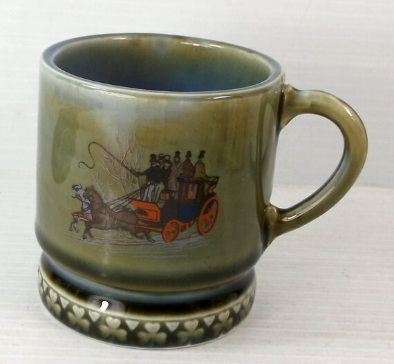 1950s Wade Irish Porcelain Carriage 6 oz Mug