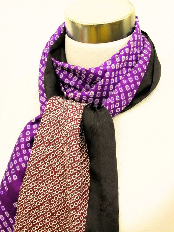 Men's Scarf / Handmade Silk Scarf / Japanese by YUMEYAKKOJapan