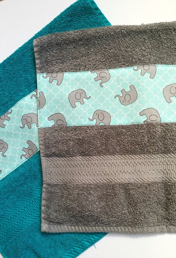 Elephant Decor Decorated Hand Towels Bathroom Decor Hand
