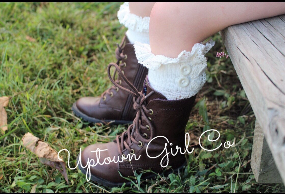 GirlsKids Boot Cuffs Or Baby Girl Leg Warmers by uptowngirlco