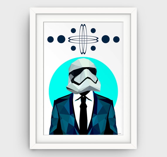 Large Star  Wars Print  Stormtrooper Art Star  Wars by 