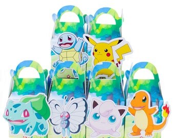 Pokemon Go Party Favor Box Candy Box Gift Box Cupcake Box Boy Kids Birthday Party Supplies Decoration Event Party