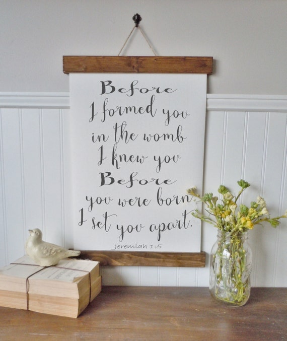 before I formed you in the womb/Jeremiah 1:5/wall art/canvas