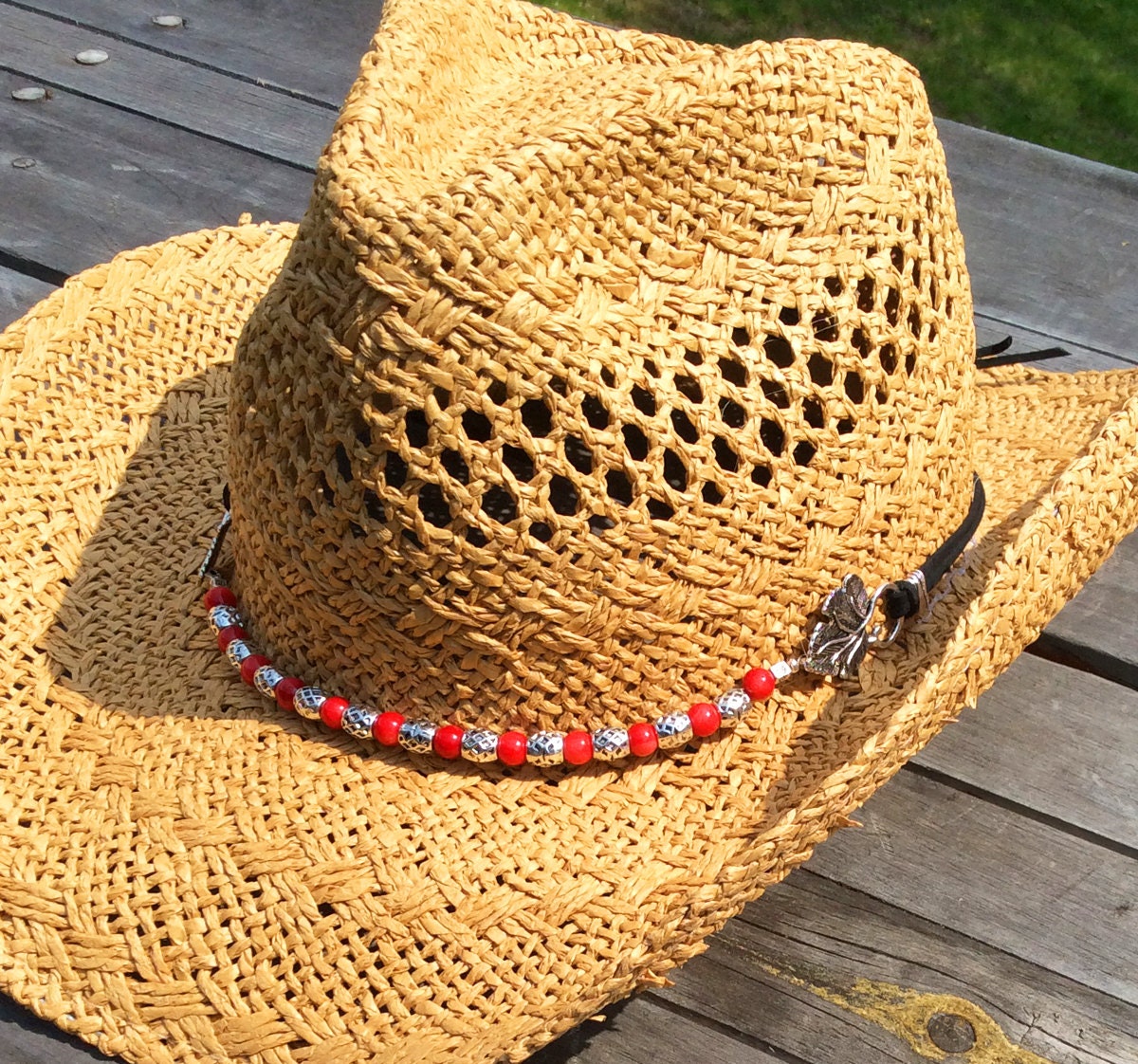 Cowboy Hats Hat Band Beaded HatBand Beaded Hat by LaBellaBottega13
