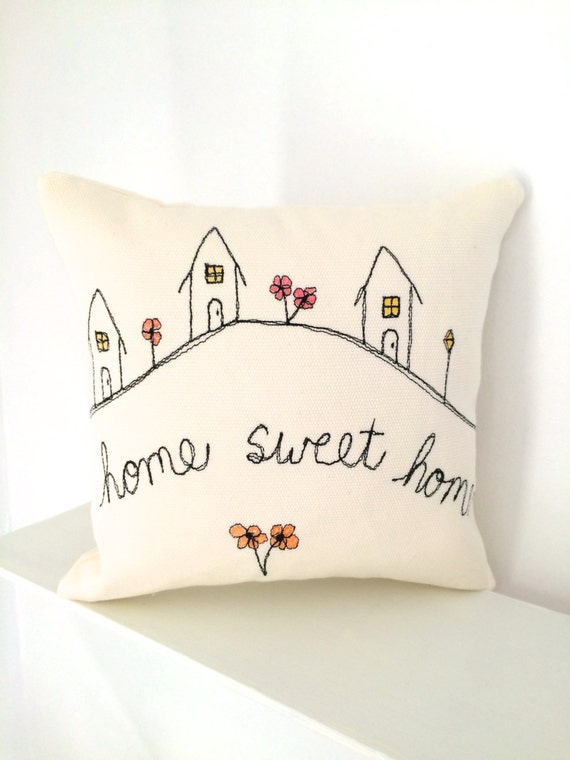 home sweet home pillow small pillow folk art houses free