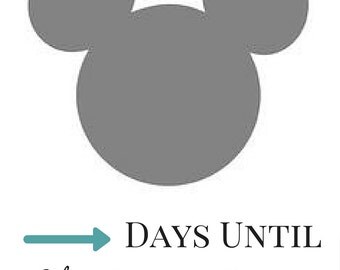 Disney Countdown Calendar - Printable Mickey Mouse Calendar - Instant Download PDF - Disney Cruise Countdown