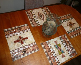 Kilim Placemat Sets - Set of Four - One of each Pattern