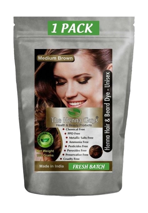 Medium Brown Henna Hair Dye Powder 100g 3.53 Oz 100%