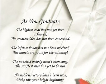 Graduation poem | Etsy