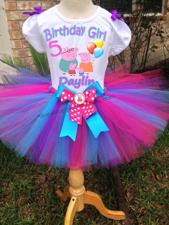 Birthday tutu Peppa pig tutu Birthday Peppa pig tutu