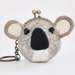 Koala Keychain Coin Purse Felt Koala Purse Kiss Lock By Noristudio