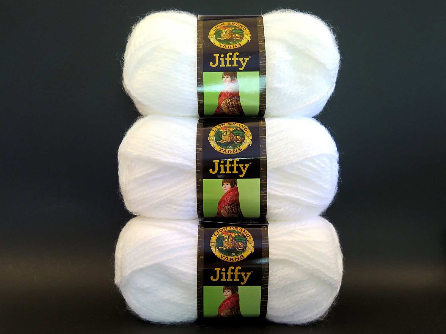 RESERVED FOR CAROL White Jiffy Yarn Lion Brand Mohair Look