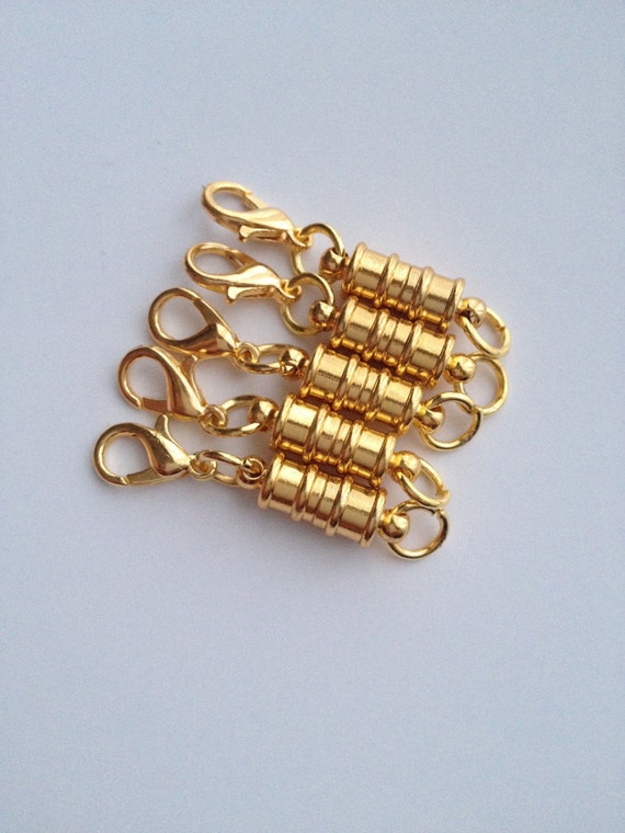 New 5 pcs Gold Lobster Clasps Fastener Jewelry Hook