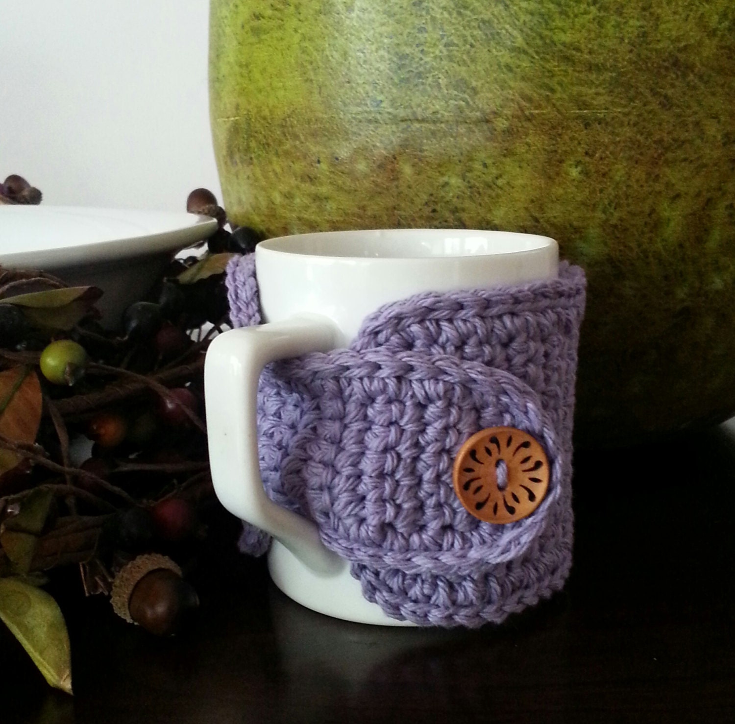 Crochet Coffee Mug Holder Mug Cozy Lavender Cup Cozy 20