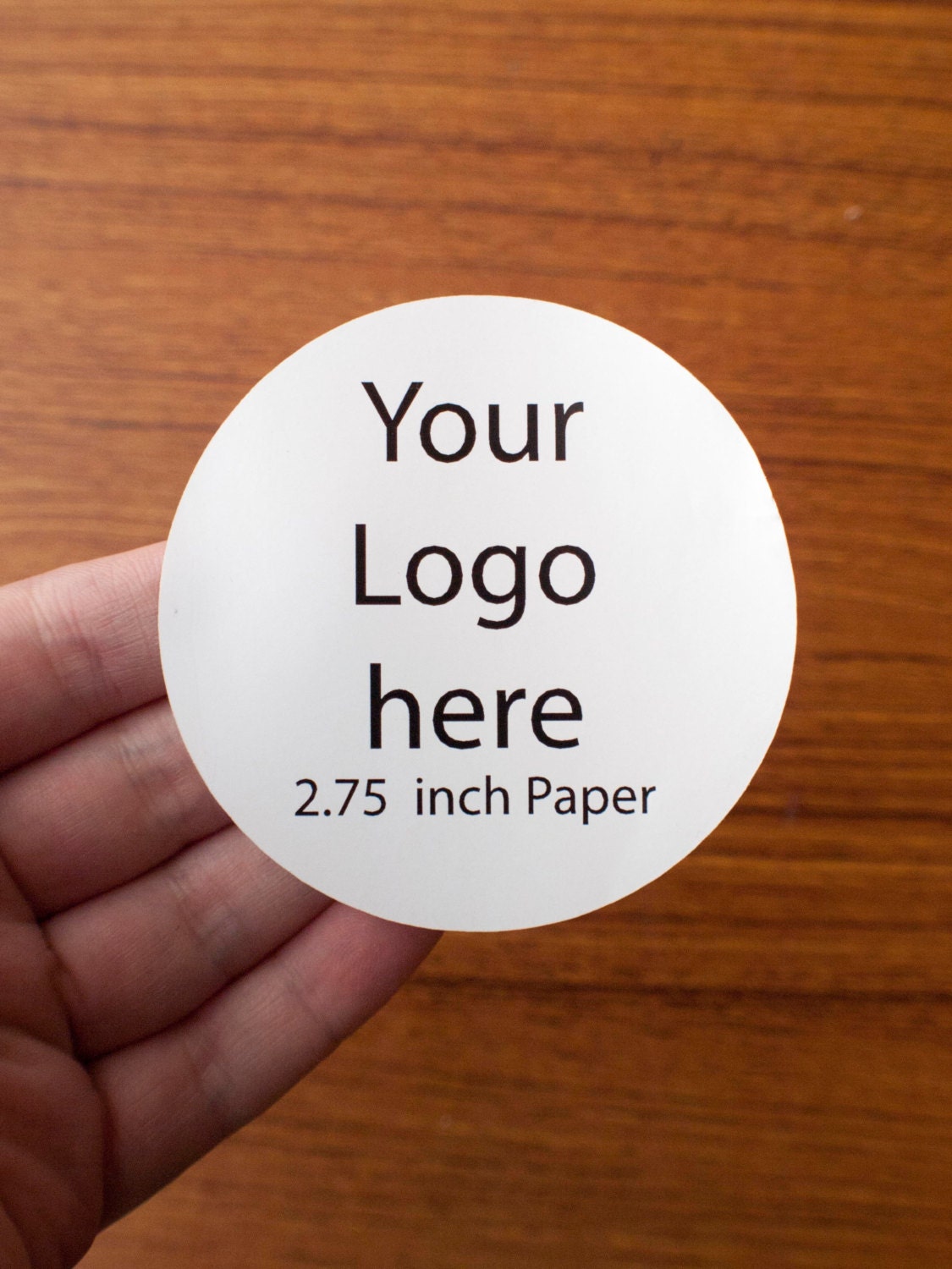 2.75 inch round sticker printing white glossy paper