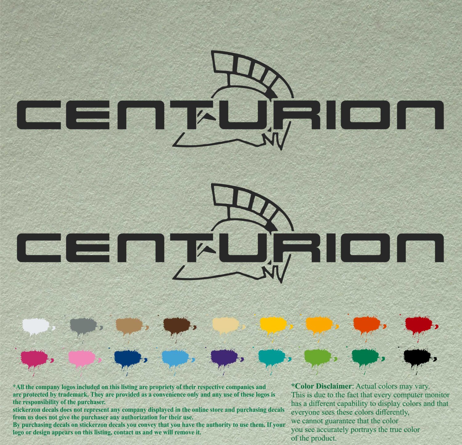 Pair Centurion Decals Vinyl Stickers Boat Outboard Motor lot