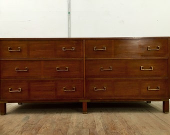 Rare and distinctive mid century credenza / double dresser from Baker Furniture - Milling Road