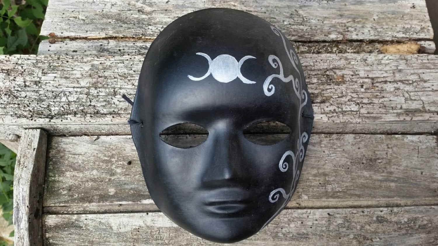 Moon Goddess ritual mask Dark Goddess mask pagan ritual