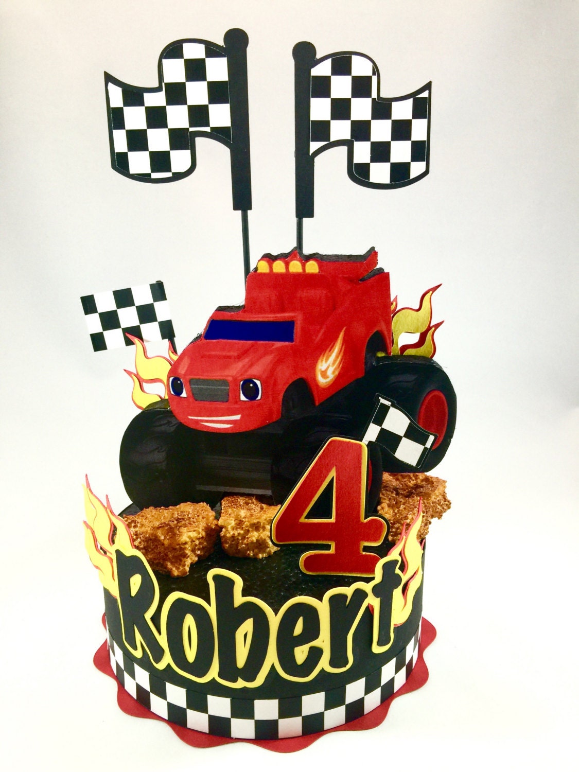 Monster truck cake topper monster truck centerpiece