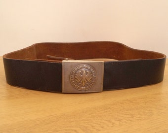German Military Formal/Ceremonial Uniform Belt || Leather || EINIGKEIT RECHT FREIHEIT